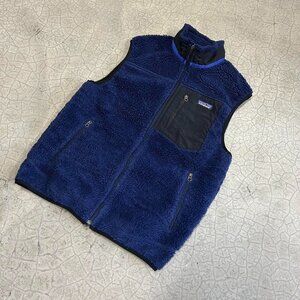 Navy Blue Patagonia Deep-Pile Fleece Vest